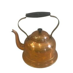 Vintage Copper Tea Kettle Portugal Bakelite Handle Farmhouse Rustic Kitchen